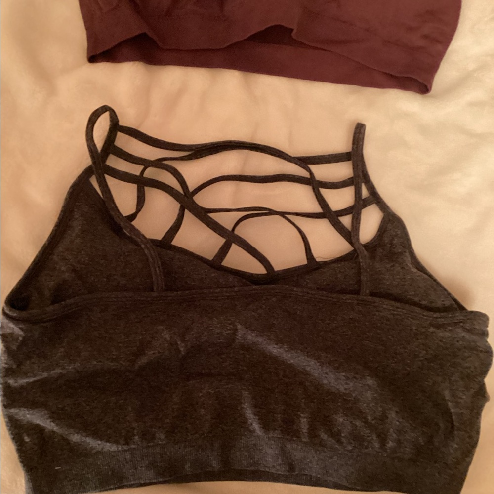 Zenana Outfitters Strappy Bralette Gray - Picture 3 of 4